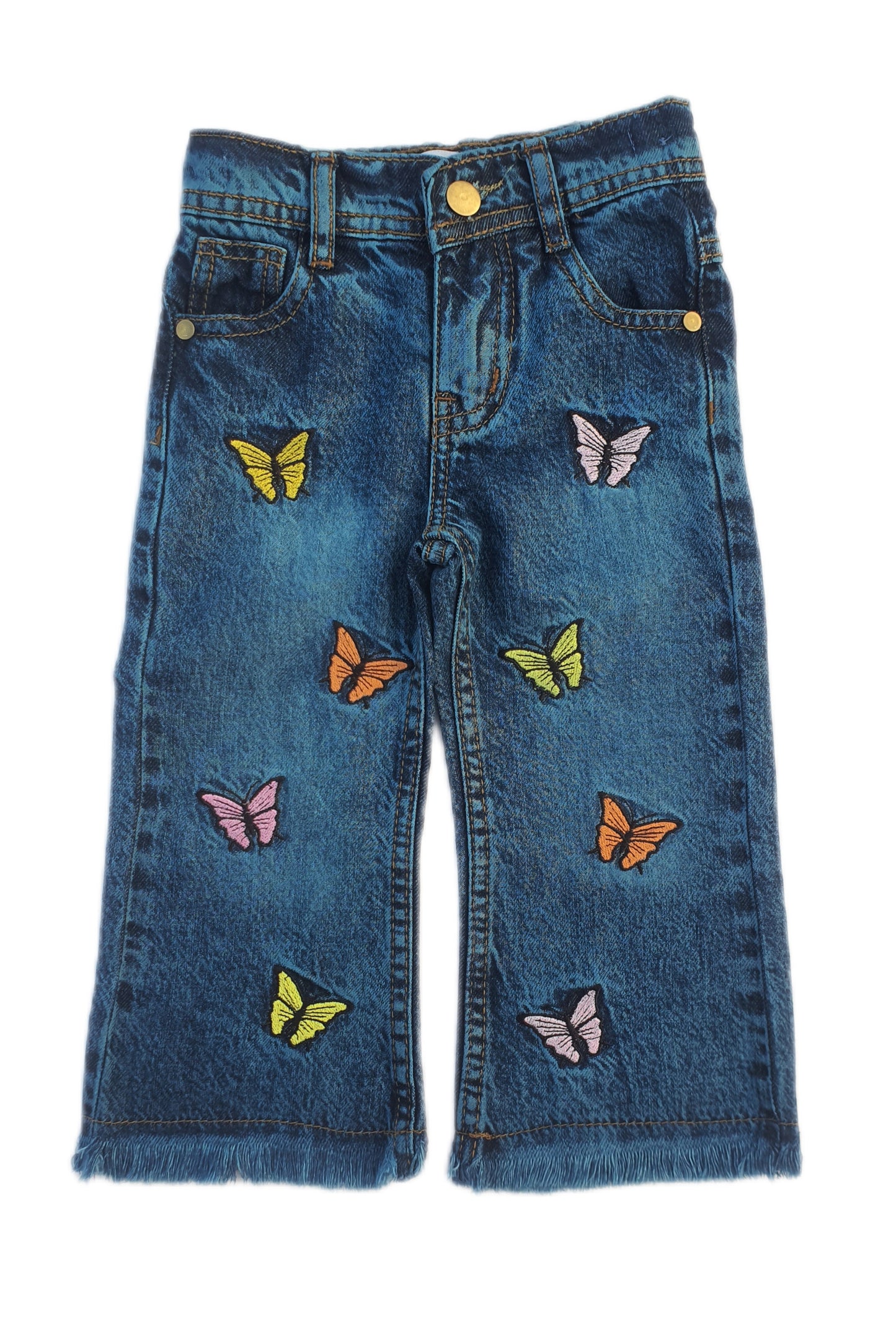 BLUE EMBROIDERED JEANS