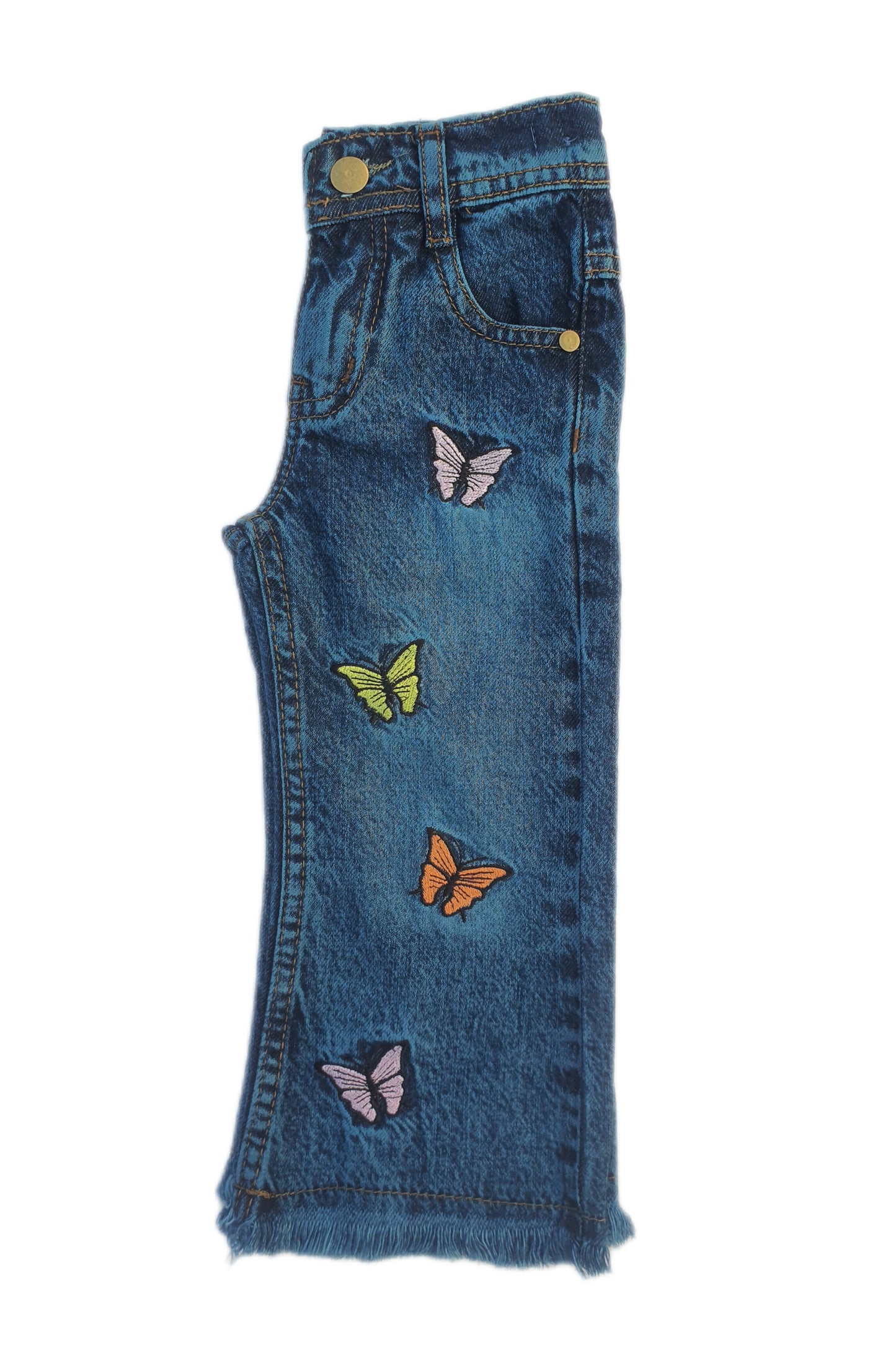 BLUE EMBROIDERED JEANS
