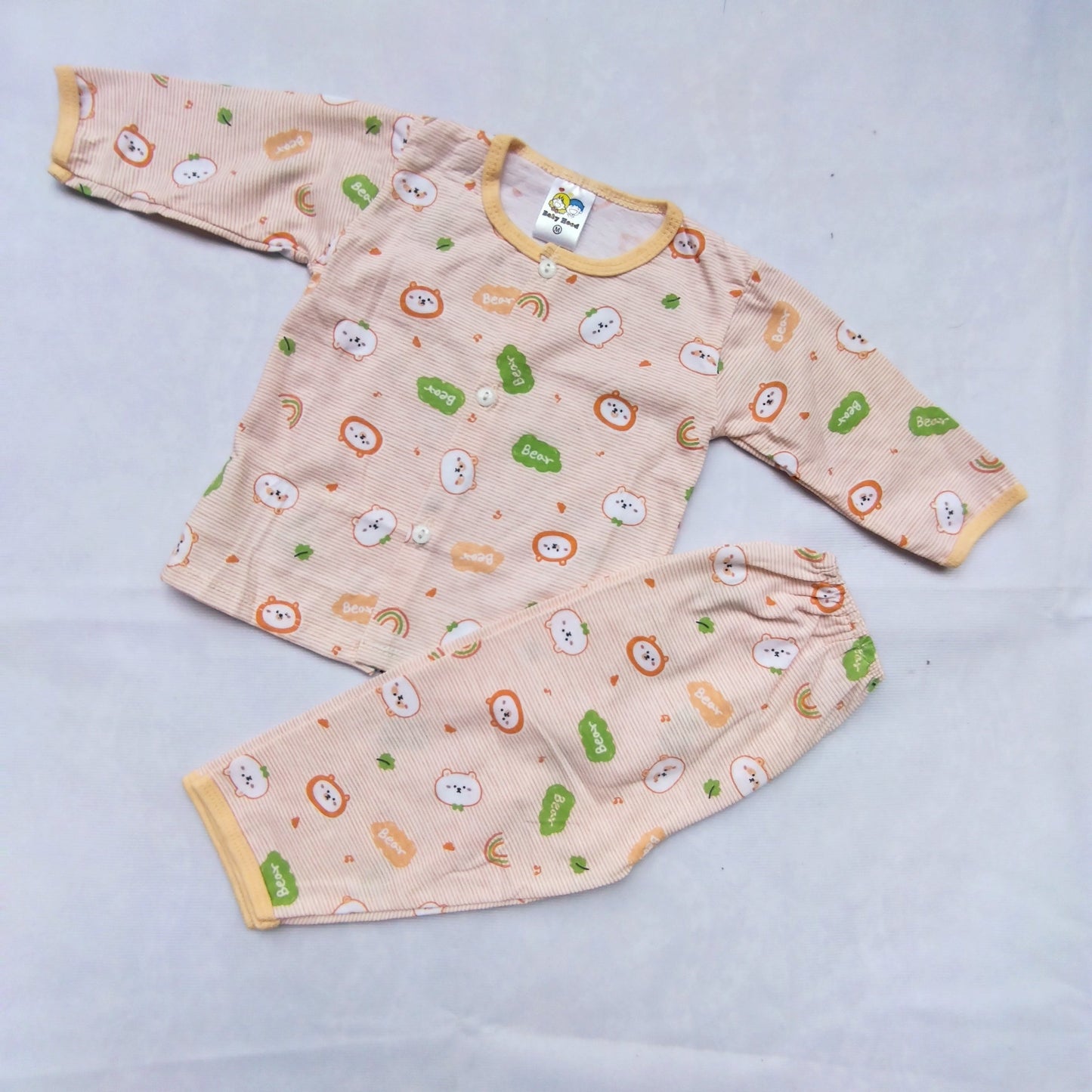 BABY HOOD BEAR PRINTED 2 PC SUITE