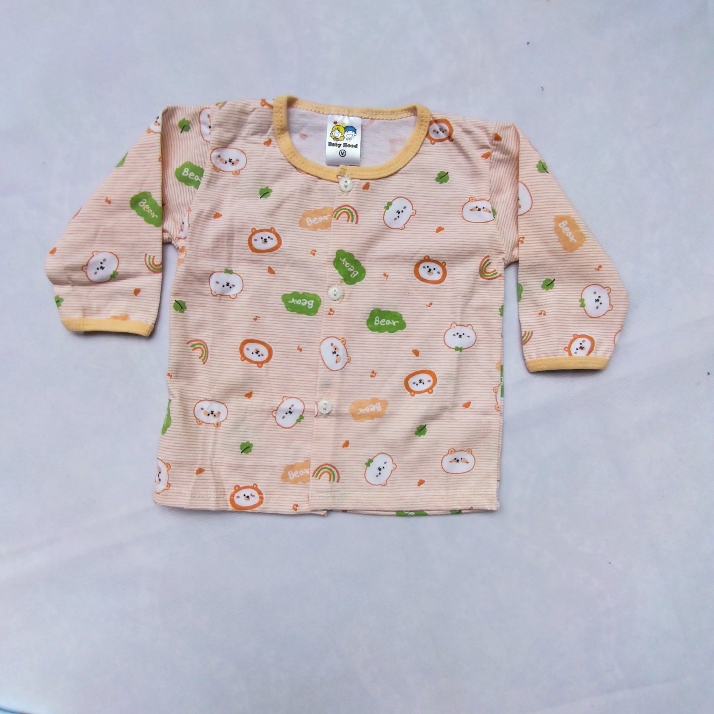 BABY HOOD BEAR PRINTED 2 PC SUITE