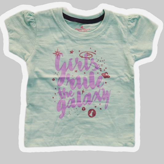 MINNIE MINORS GLITTER SAYING GRAPHIC T-SHIRT