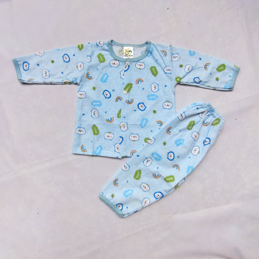 BABY HOOD BEAR PRINTED 2 PC SUITE
