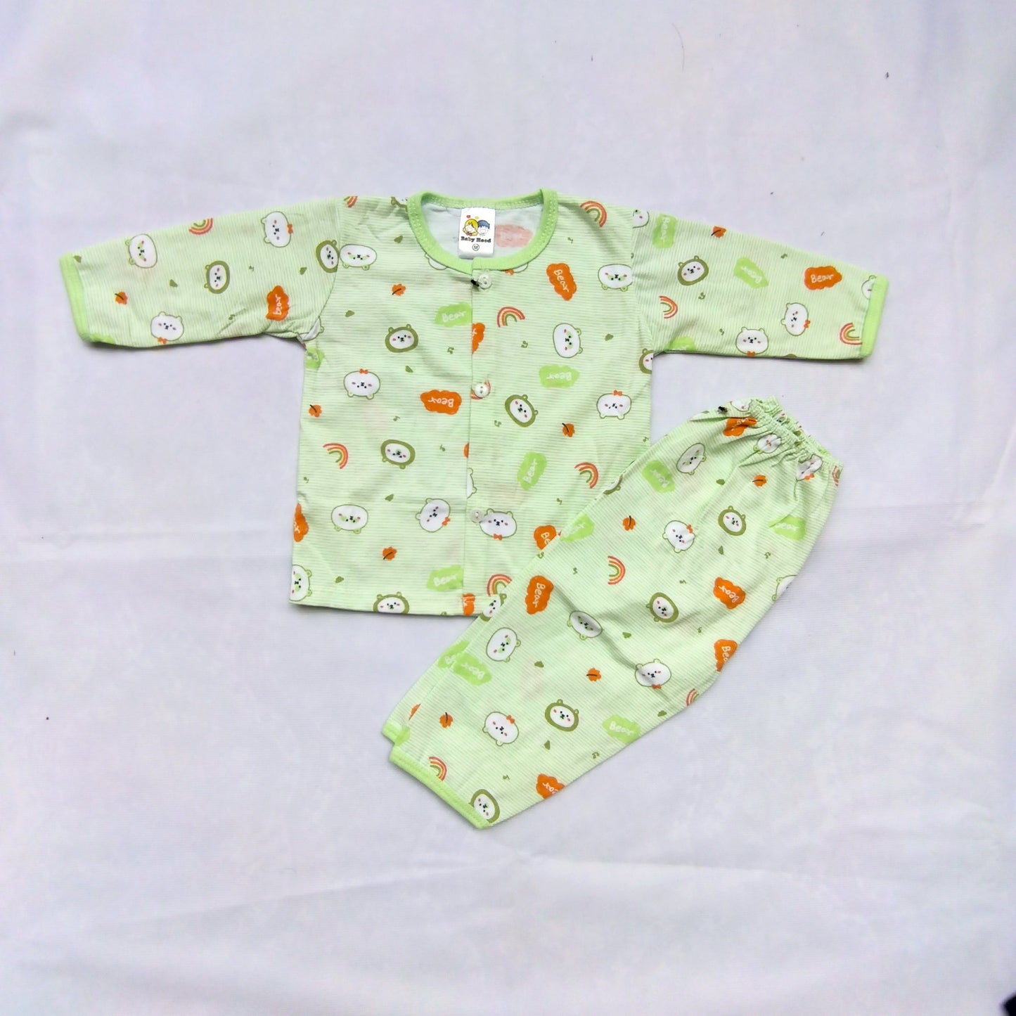 BABY HOOD BEAR PRINTED 2 PC SUITE