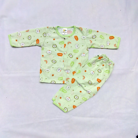 BABY HOOD BEAR PRINTED 2 PC SUITE