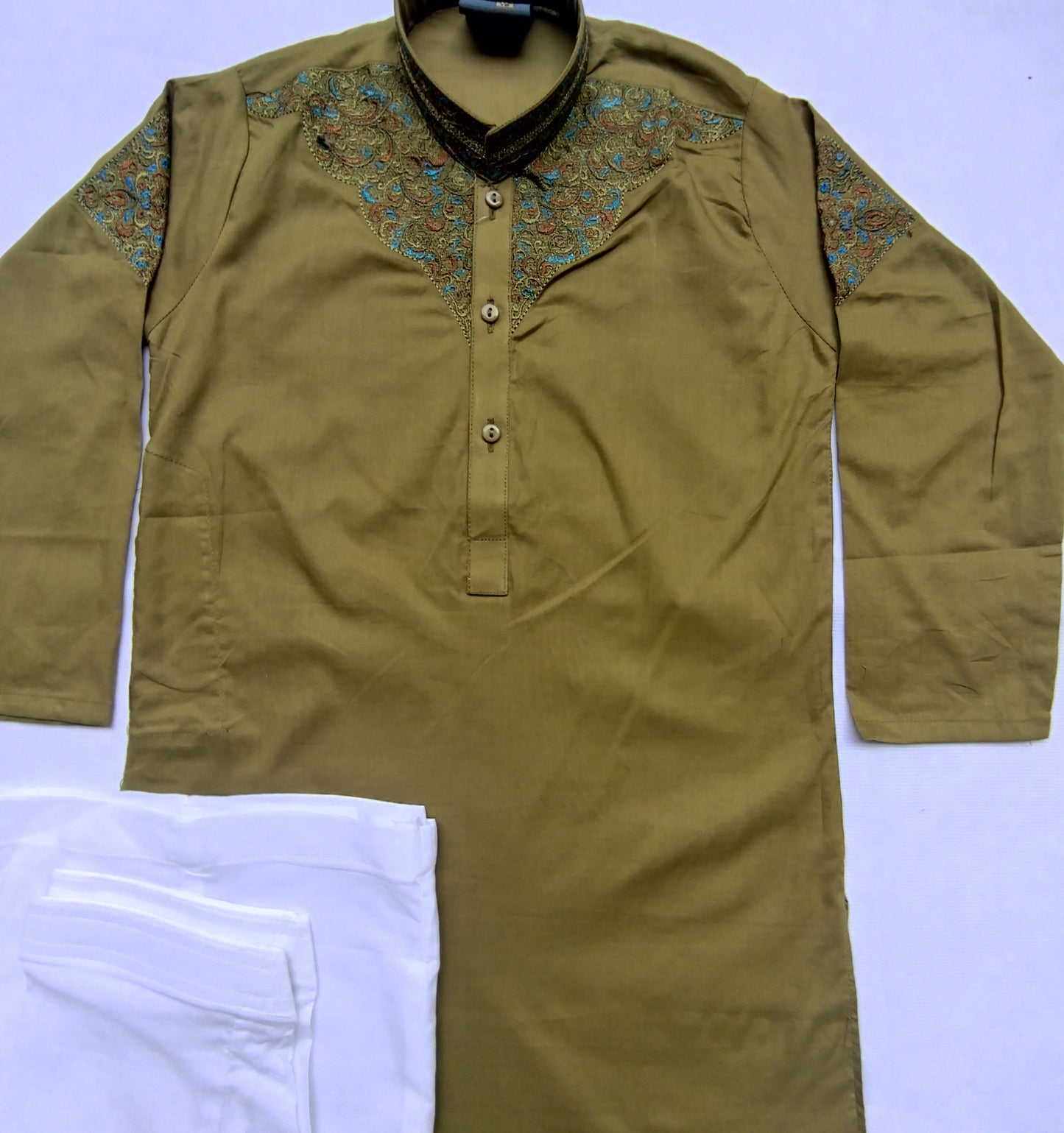 THE BEST EMBROIDERED KURTA & SHALWAR D-055