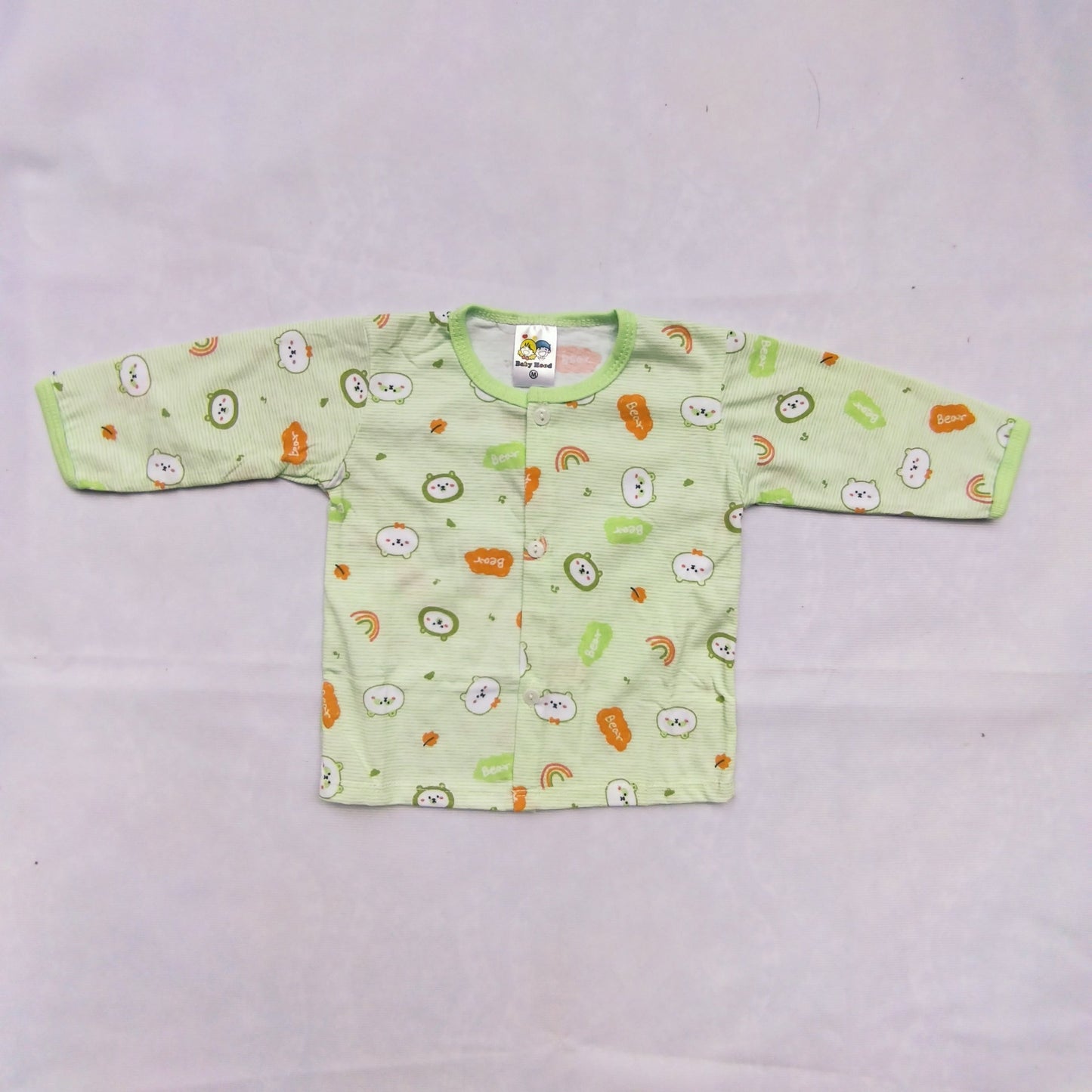 BABY HOOD BEAR PRINTED 2 PC SUITE