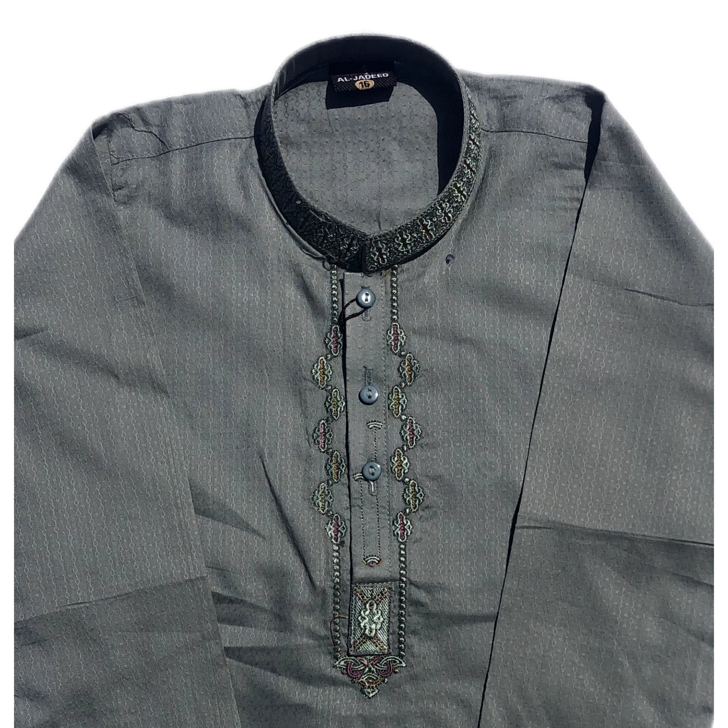 GREY EMBROIDERED KURTA & SHALWAR